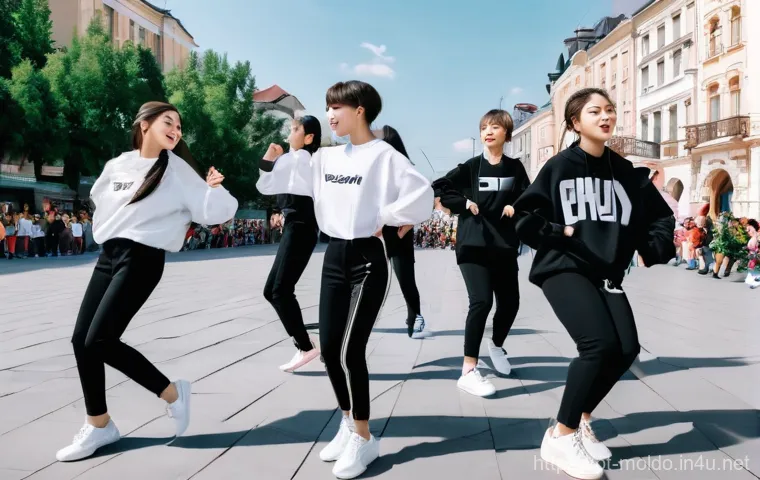 몰도바 한국 영화 상영 - **A Diverse Audience Embracing Korean Cinema in Moldova:**
    A vibrant outdoor film festival scene...