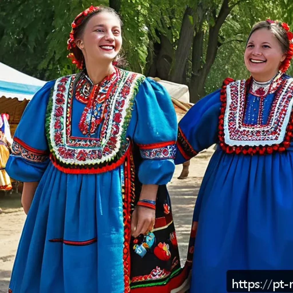 몰도바의 다문화 사회 - A vibrant traditional Gagauz festival scene in southern Moldova, featuring people dressed in colorfu...