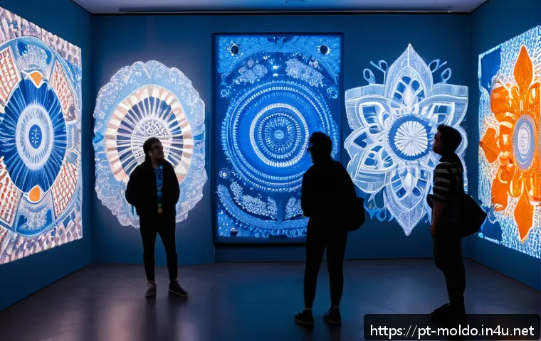 몰도바 예술가 - A contemporary Moldovan art gallery interior showcasing immersive installations that blend tradition...